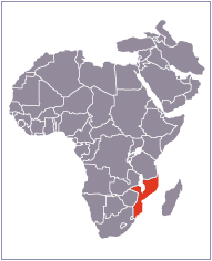 carte du Mozambique